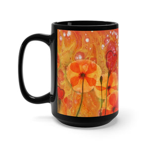 Love Blooms Black Mug 15oz